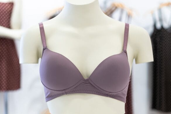 Bandeau bra displayed on a mannequin