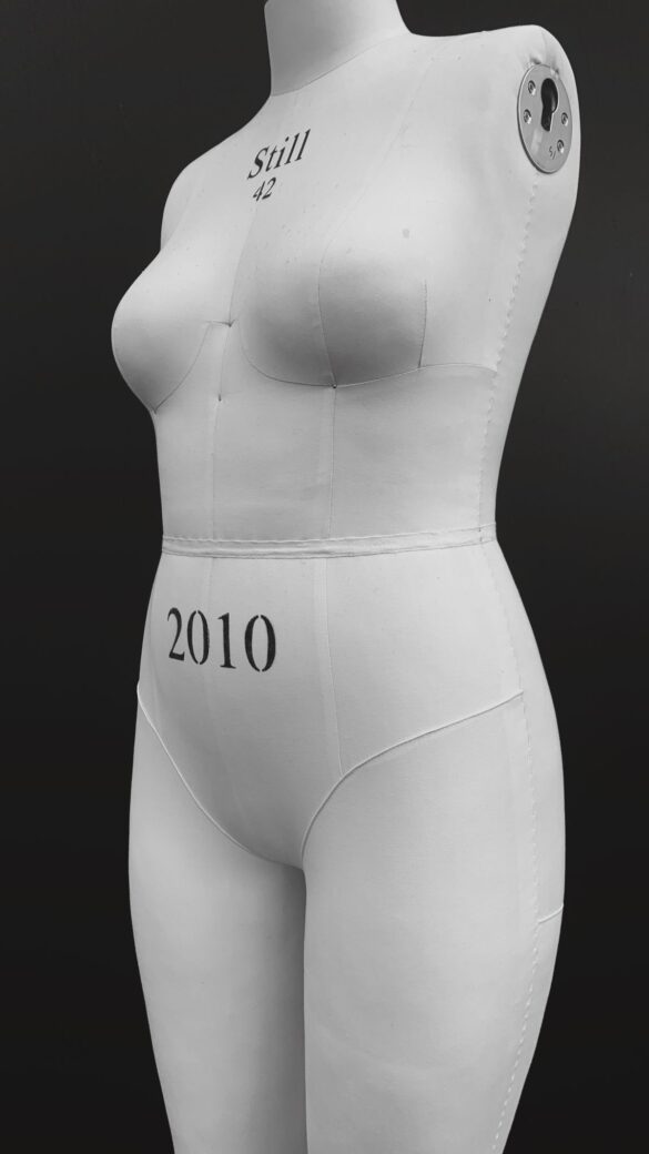 Dress form mannequin, silhouette and shape concept