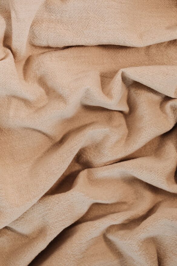 Close-up of brown textile fabric, strap and band material