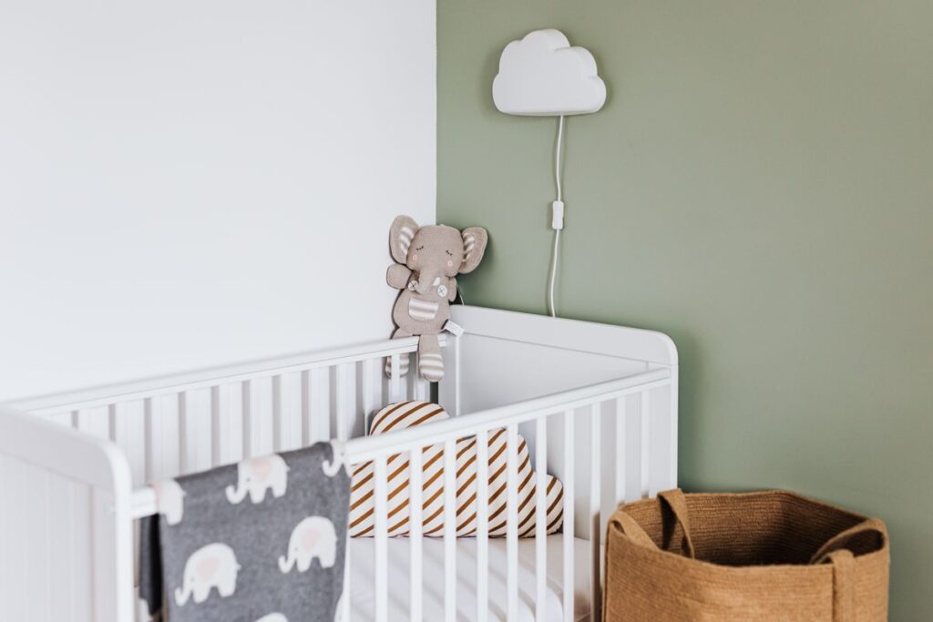 Cozy neutral nursery interior